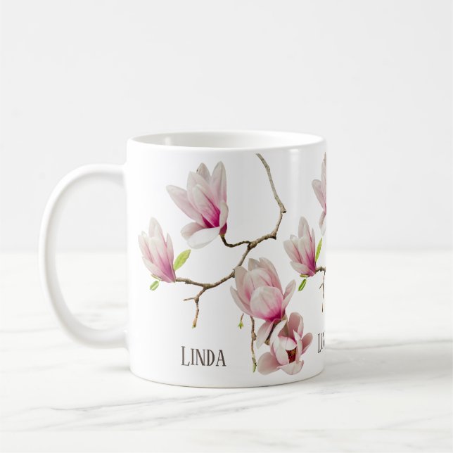 Magnolia White Coffee Mug (Left)