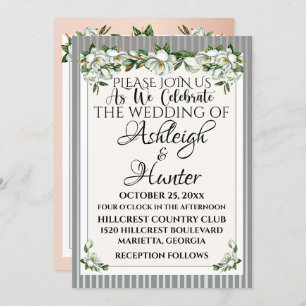 Magnolias -A Lovely Day For A Wedding - Invitation