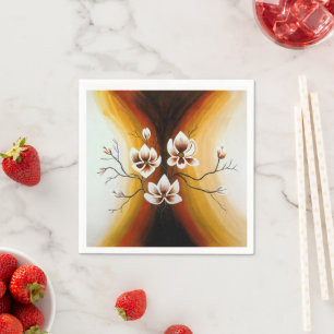 Magnolias, Acrylic - Napkins