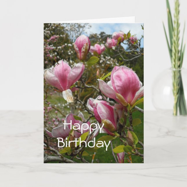 Magnolias Birthday Card (Front)