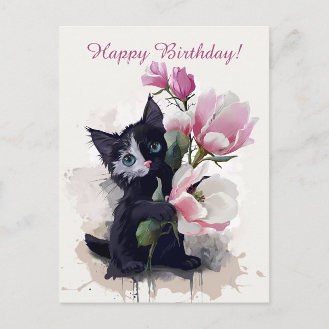 Magnolias bloom postcard (Front)