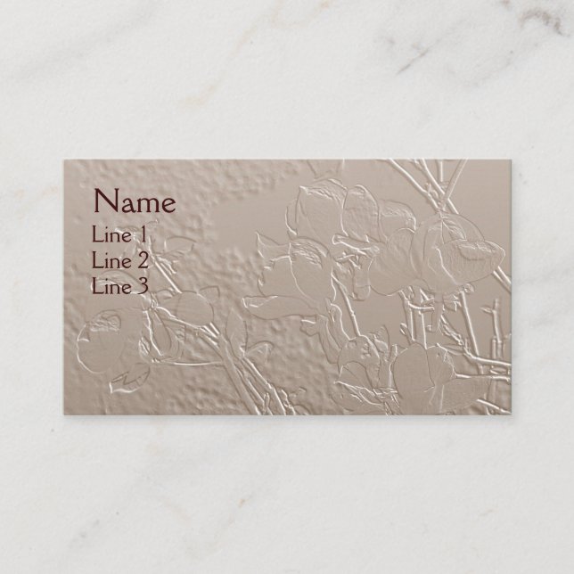 Magnolias Elegant Floral Art Business Card (Front)