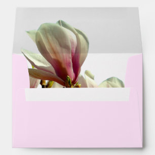 Magnolias Personalized Modern Minimalist Floral Envelope