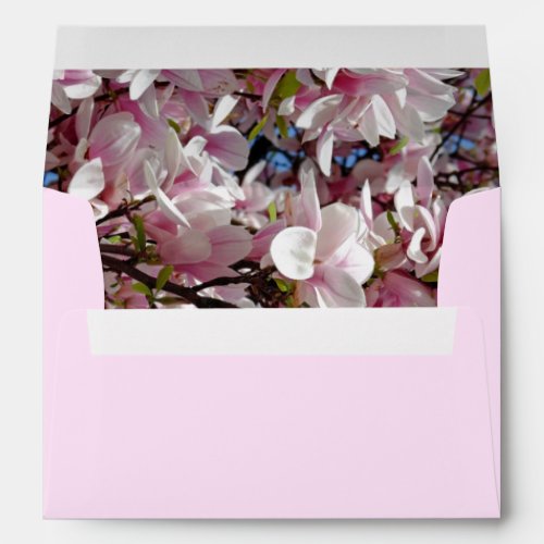 Magnolias Personalized Modern Minimalist Floral Envelope