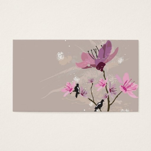 Customizable Magnolias Profile Card Business Card Templates