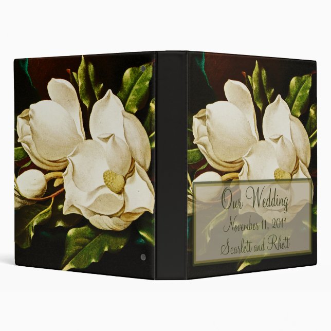 Magnolias Wedding Planner or Photo Album Binder (Background)