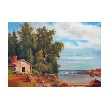 Magnus von Wright Beach Landscape from Lövö Canvas Print Magnus von Wright Beach Landscape from Lövö Canvas Print