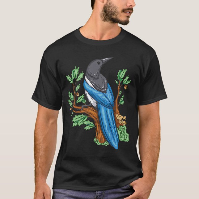 Magpie Bird Birder Bird Watching Cute Birdy Nature T-Shirt (Front)