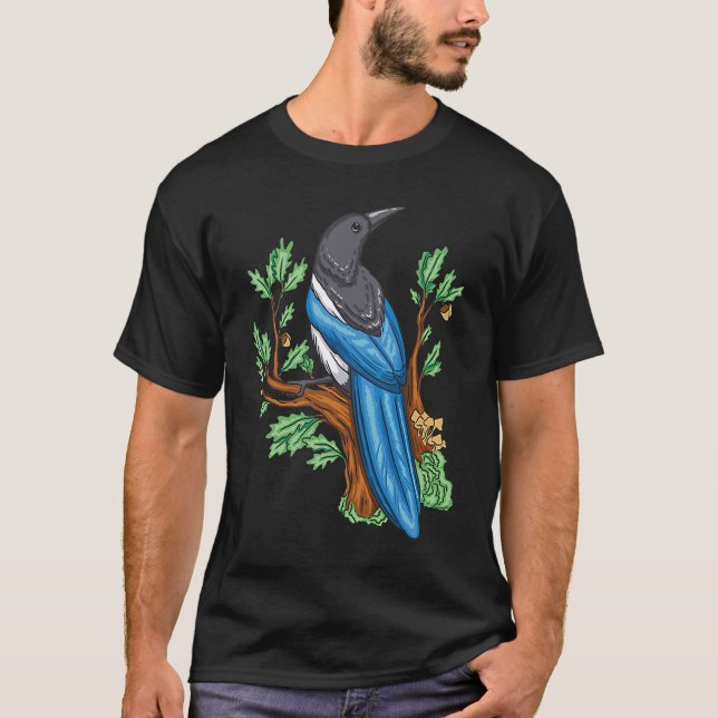 Magpie Bird Birder Bird Watching Cute Birdy Nature T-Shirt (Front)