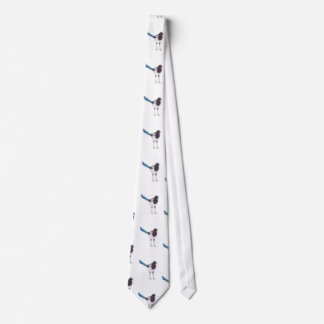 Magpie Bird Neck Tie (Front)