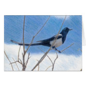 Magpie Fine Art Card (Front Horizontal)