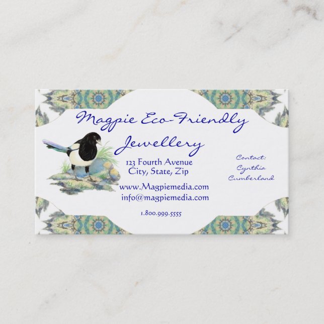 Magpie  Jewellery Business Card (Front)