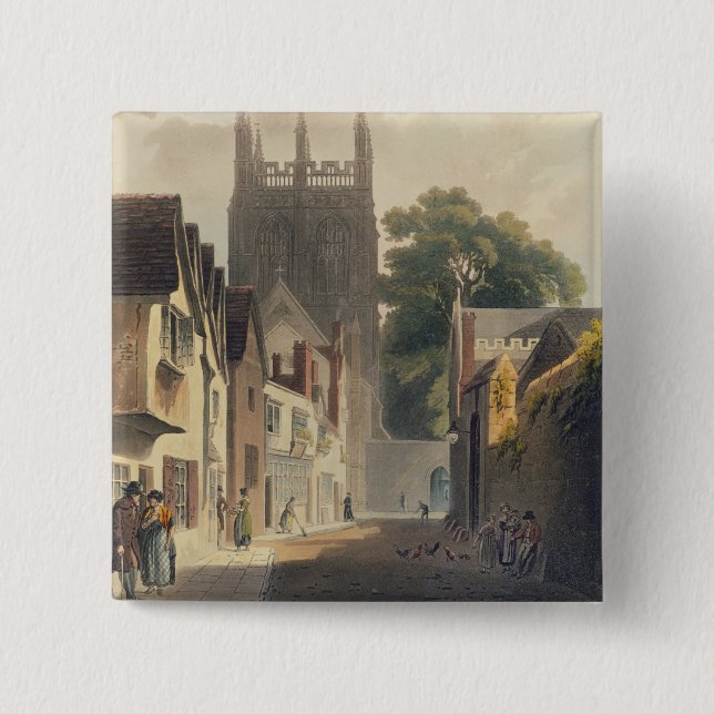 Magpie Lane, Oxford, illustration from the 'Histor Button (Front)