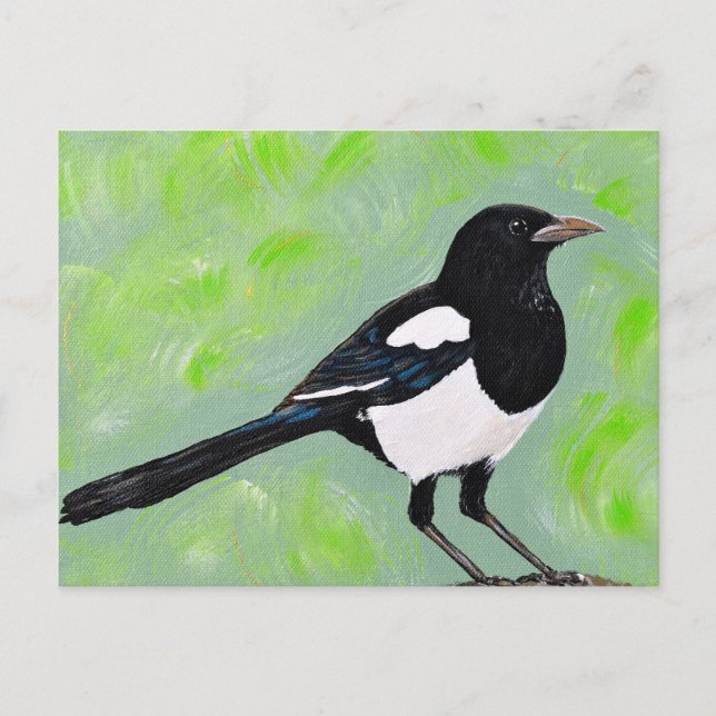 Magpie Painting Postcard (Front)