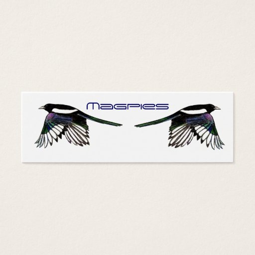 Customizable Magpies BookMark Business Card Templates