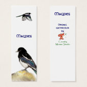 Magpies BookMark for Bird Fans (Front & Back)