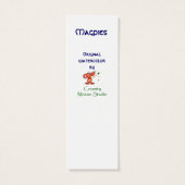 Magpies BookMark for Bird Fans (Back)