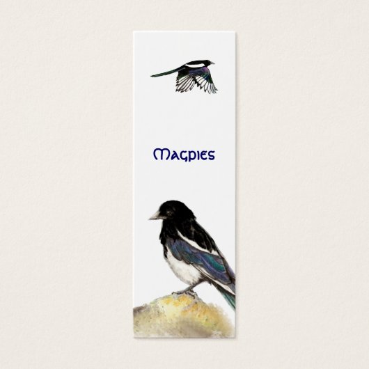 Magpies BookMark for Bird Fans (Front)