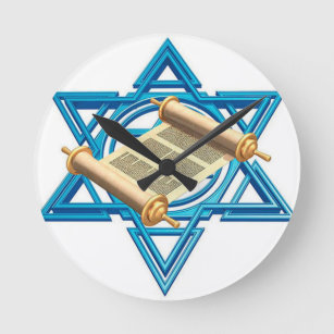 Maguen David Torah Round Clock