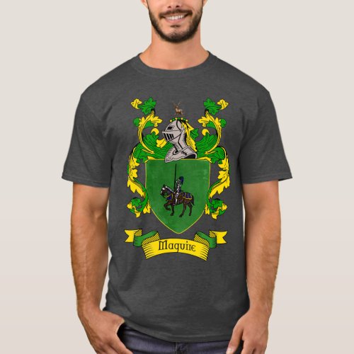 Maguire Coat of Arms Maguire Family Crest  T_Shirt
