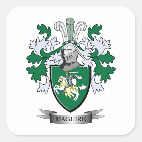 Maguire Coat of Arms Square Sticker