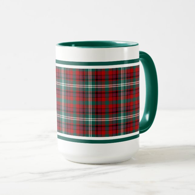 Maguire Tartan Pattern Red Plaid Mug (Front Right)