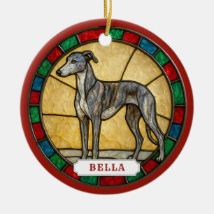 Magyar Agar Hungarian Greyhound Ceramic Ornament