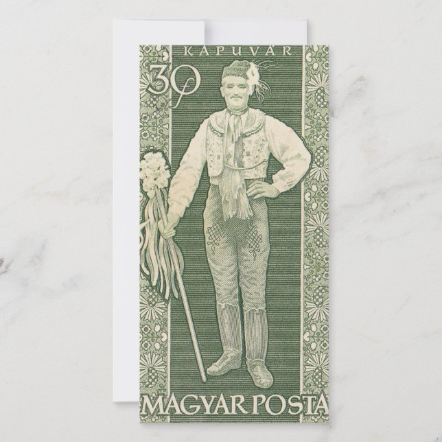 Magyar postage stamp thank you card (Front)