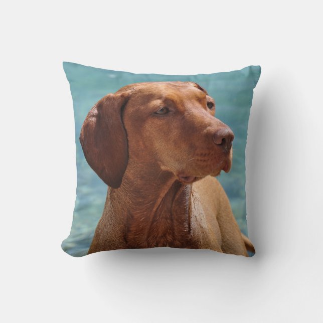 Magyar Vizsla Dog Throw Pillow (Front)