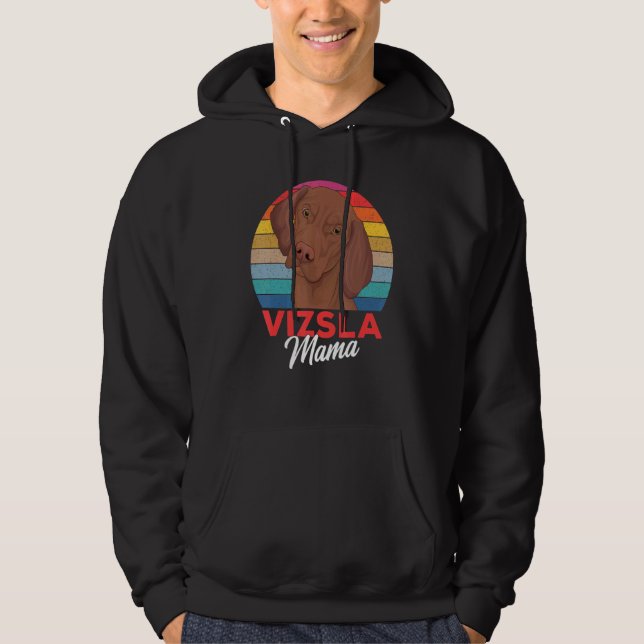 Magyar Vizsla Mama Dog Mom Girls Women Hoodie (Front)