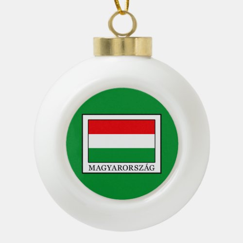 Magyarorszag Ceramic Ball Christmas Ornament