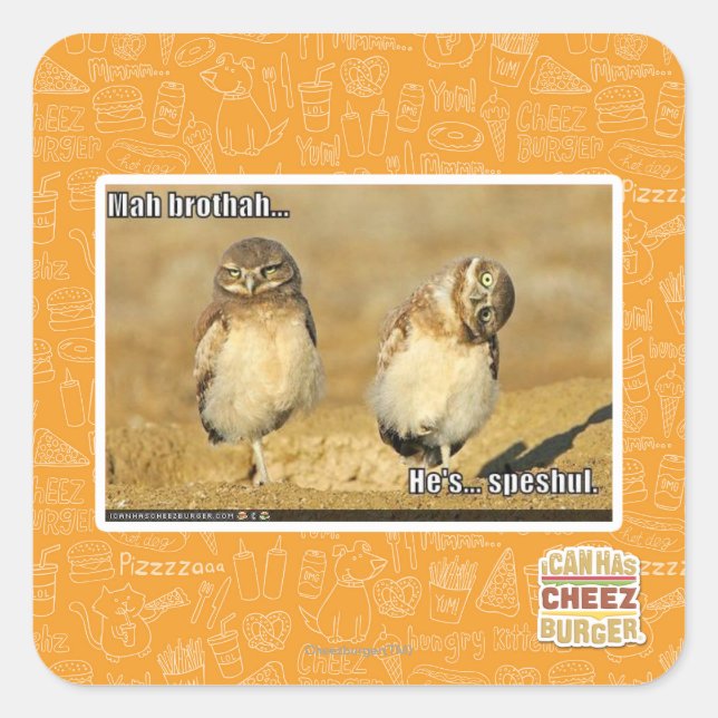 Mah brothah square sticker (Front)