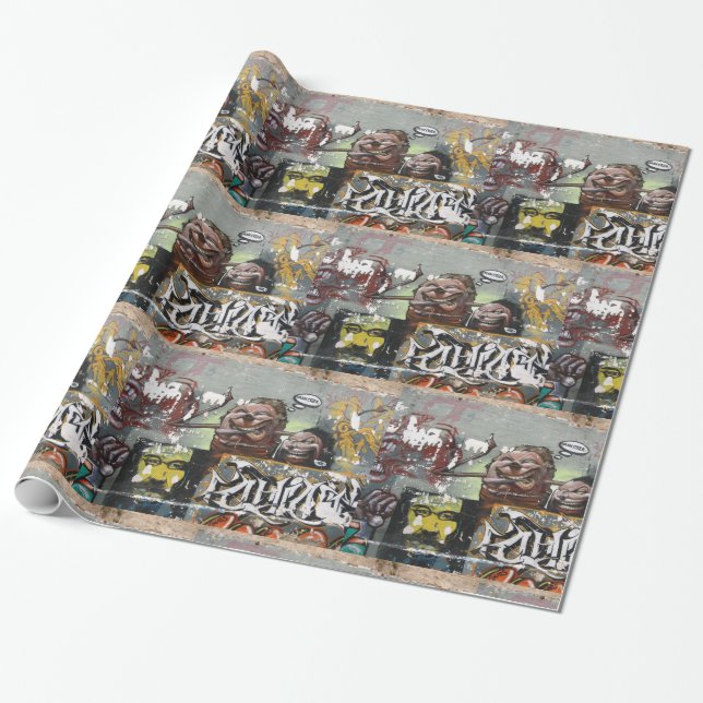 Mah coza, Graffiti,Spain  Glossy Wrapping Paper (Unrolled)
