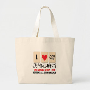 Mah Jong & Beating Large Tote Bag