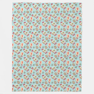 Mah jong Dragon Tile Fleece Blanket
