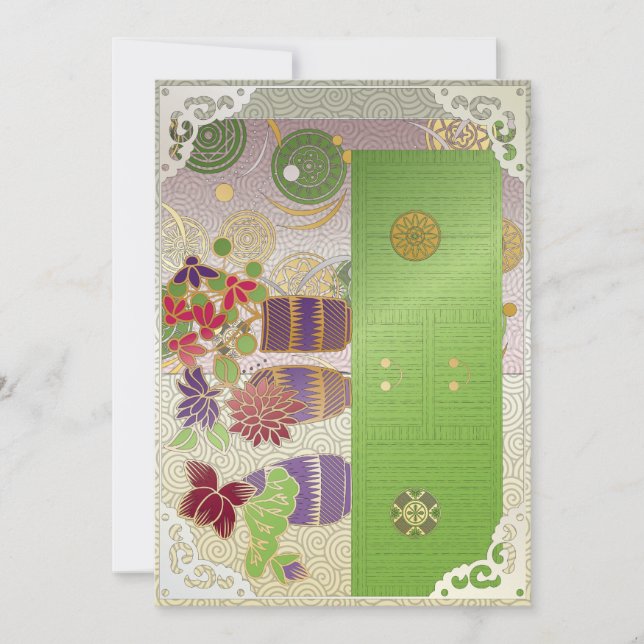 Mah Jong Green Table Flat Card (Front)