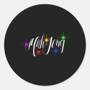 Mah Jong Mahjong Classic Round Sticker