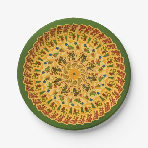 Mah Jong Mandala Paper Plates