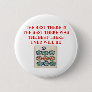 mah jong pinback button