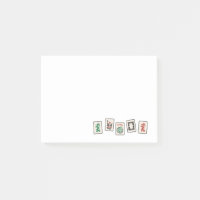 Mah Jong Post-It 3 x 4 Inch