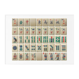 Mah-Jong set Acrylic Wall Art