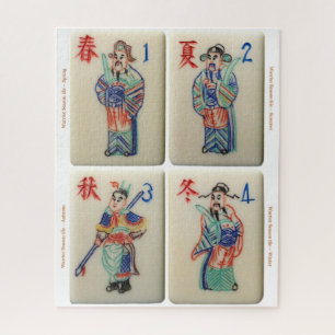 Mah-Jong Warrior tiles Puzzle