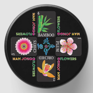 Mah Jongg 4 Flowers Mini Candle Favors