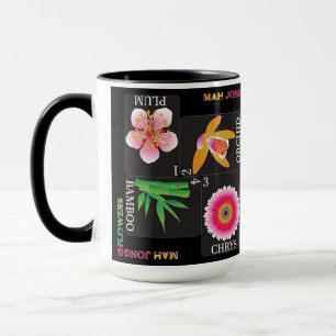 Mah Jongg 4 Flowers Mug