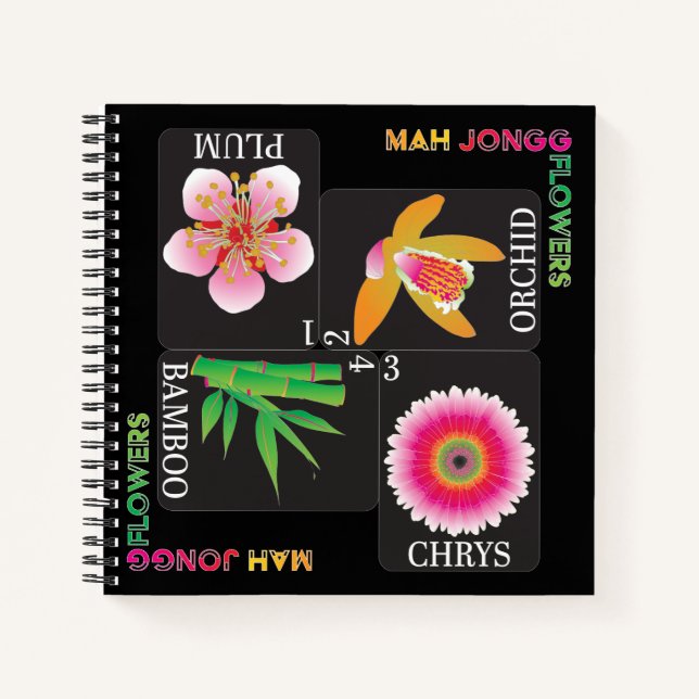 Mah Jongg 4 Flowers Notebook (Front)