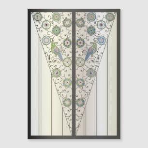 Mah Jongg Art Deco Magnet Card