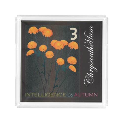 Mah Jongg Autumn Acrylic Tray