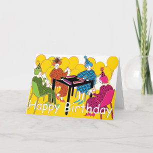 Mah Jongg Balloons Birthday Card