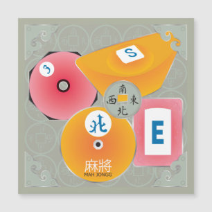 Mah Jongg Bettors Magnet Card