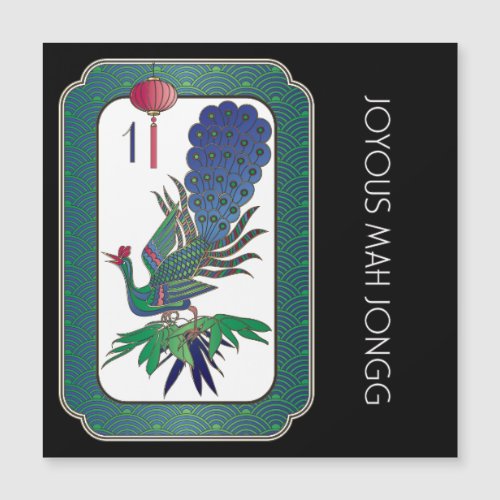 Mah Jongg Bird Holiday Flat Magnet